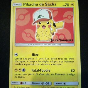 Pikachu De Sacha  Sm108 Promo Soleil Et Lune